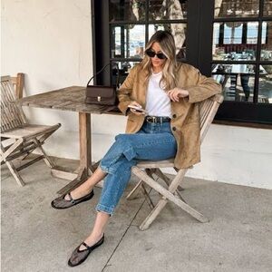 Stitch and Feather- oversized suede blazer